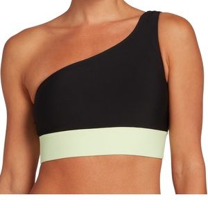 CALIA black green band one shoulder swim workout top XL sold out